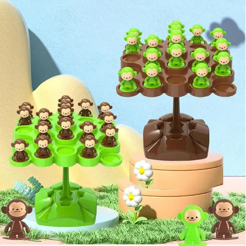 Montessori Monkey Balance Scale Toy - Balancing Tree Counting Game for Kids