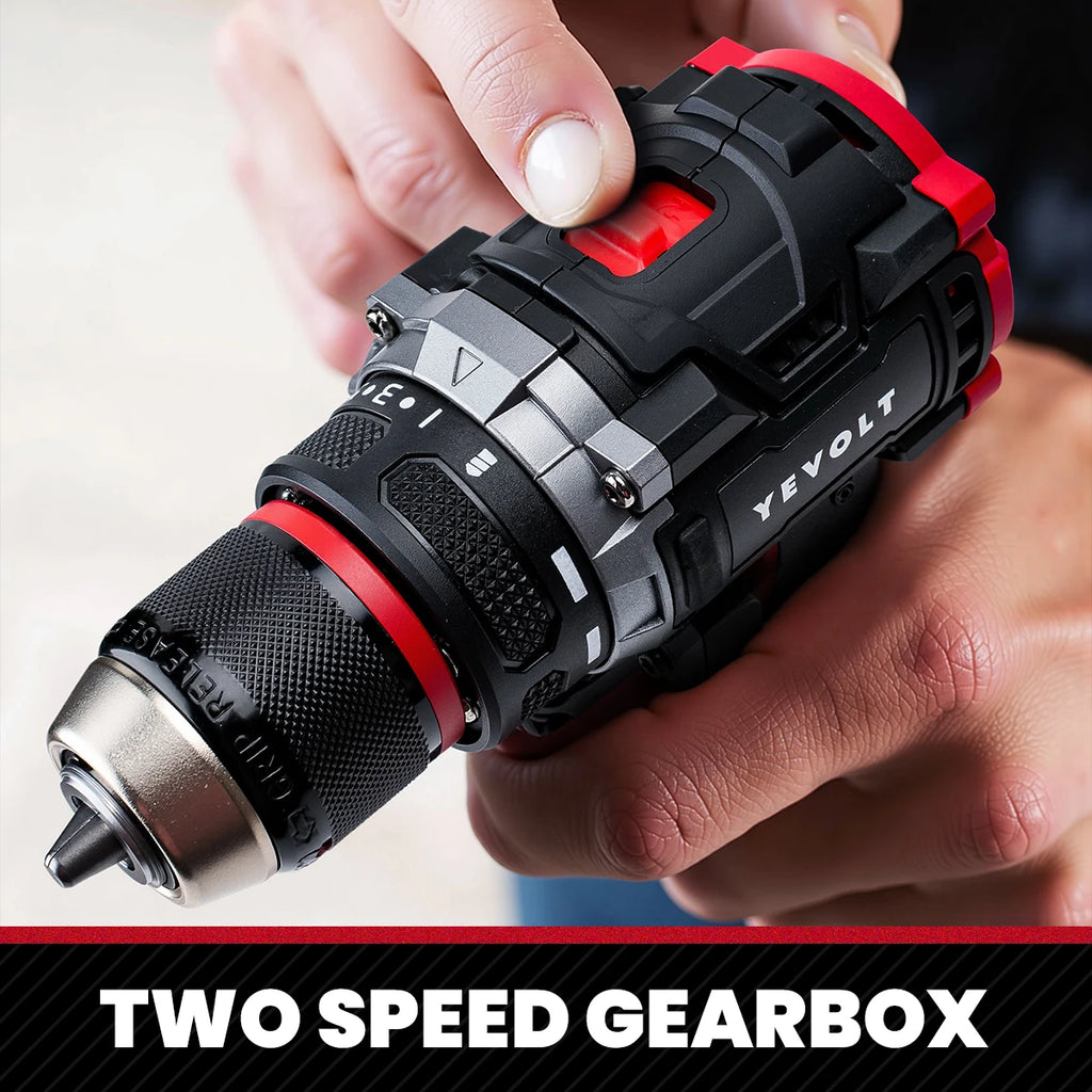 20V Brushless Cordless Drill Driver, Compact 21+1 Torque Keyless 3/8\" (0.8–10mm) Handheld Screwdriver with LED