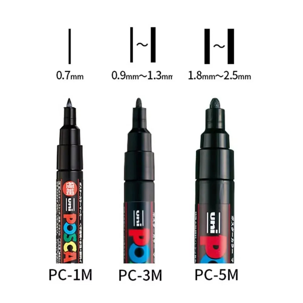 Acrylic Paint Marker Set – Waterproof Permanent Paint Pens for Fabric, Glass, Metal & Rock, Fine/Medium/Broad Tips, Assorted Color Packs