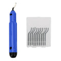 DIY Copper Tube Deburring Reamer Kit - Burr Scraper Handle with 10 HSS Blades, Trim & Ream Tool for Metal, Plastic & Wood