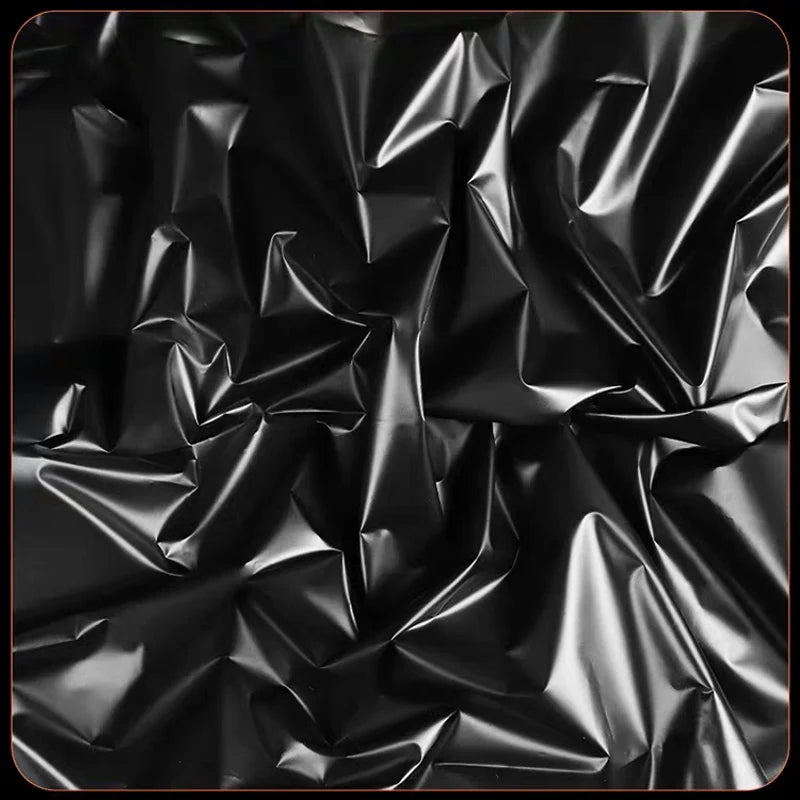 Black Waterproof PVC Bed Sheet – Oil-Resistant Thick Mattress Protector Fits 1.2 / 1.5 / 1.8 / 2.0 m Beds (220×130 / 220×160 / 220×200 cm | 86.6×51.2 / 86.6×63.0 / 86.6×78.7 in)