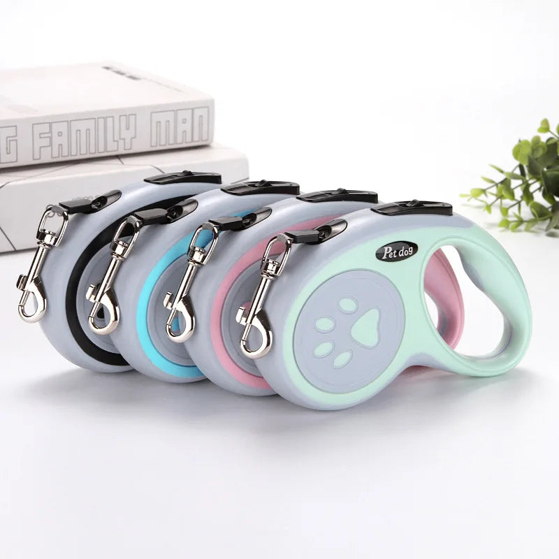 Retractable Nylon Dog Leash 3m/5m (9.8/16.4 ft) Extendable Lead for Small & Medium Dogs and Cats