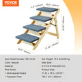 Foldable Wooden Pet Stairs & Ramp 2-in-1 — Pet Steps for Dogs & Cats, 30.9in x 18.5in x 25.5in (78.5 x 47 x 64.8 cm), Supports 150 lb (68 kg)
