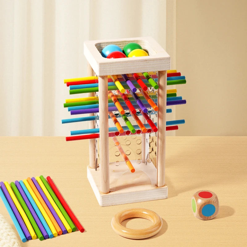 Parent-Child Wooden Stick Battle Puzzle — Two-Player Spatial Thinking Game for Kids Ages 3–12
