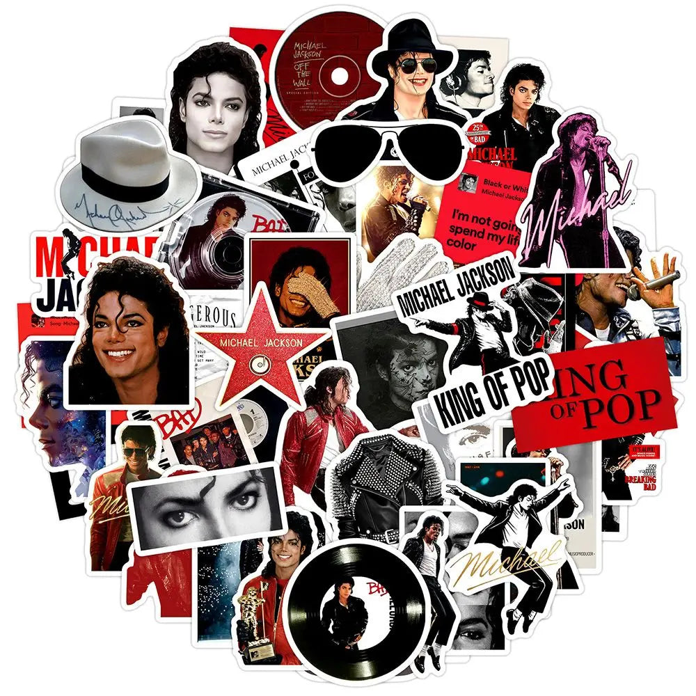 Michael Jackson Rock n Roll Sticker — Personalized Celebrity Decal for Phone, Laptop & Notebook