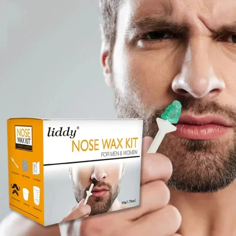Portable Painless Nose Wax Kit - Paper-Free Wax Beans for Nose Hair Removal, Unisex