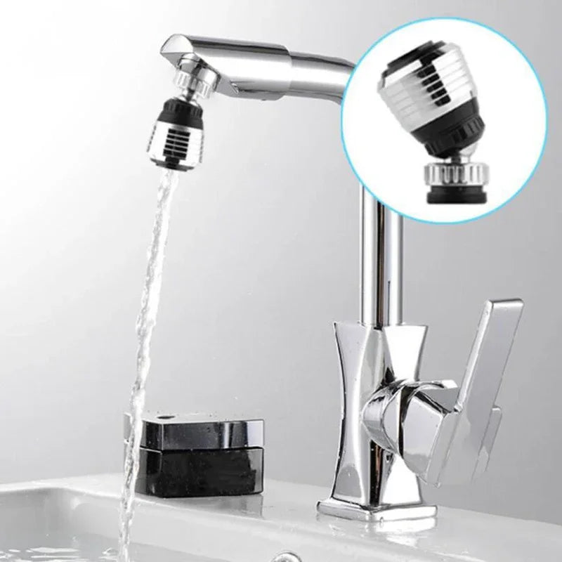 360° Swivel Faucet Aerator Nozzle, Dual-Mode Water-Saving Tap Extender, Universal 24mm/22mm Fit (ABS Chrome)