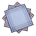 6-Pack Pure Cotton Plaid Handkerchiefs 15.7 x 15.7 in (40 x 40 cm) Absorbent Unisex Sweat-Wiping Cloths for Wedding Favors, Table Mats & Outdoor Use