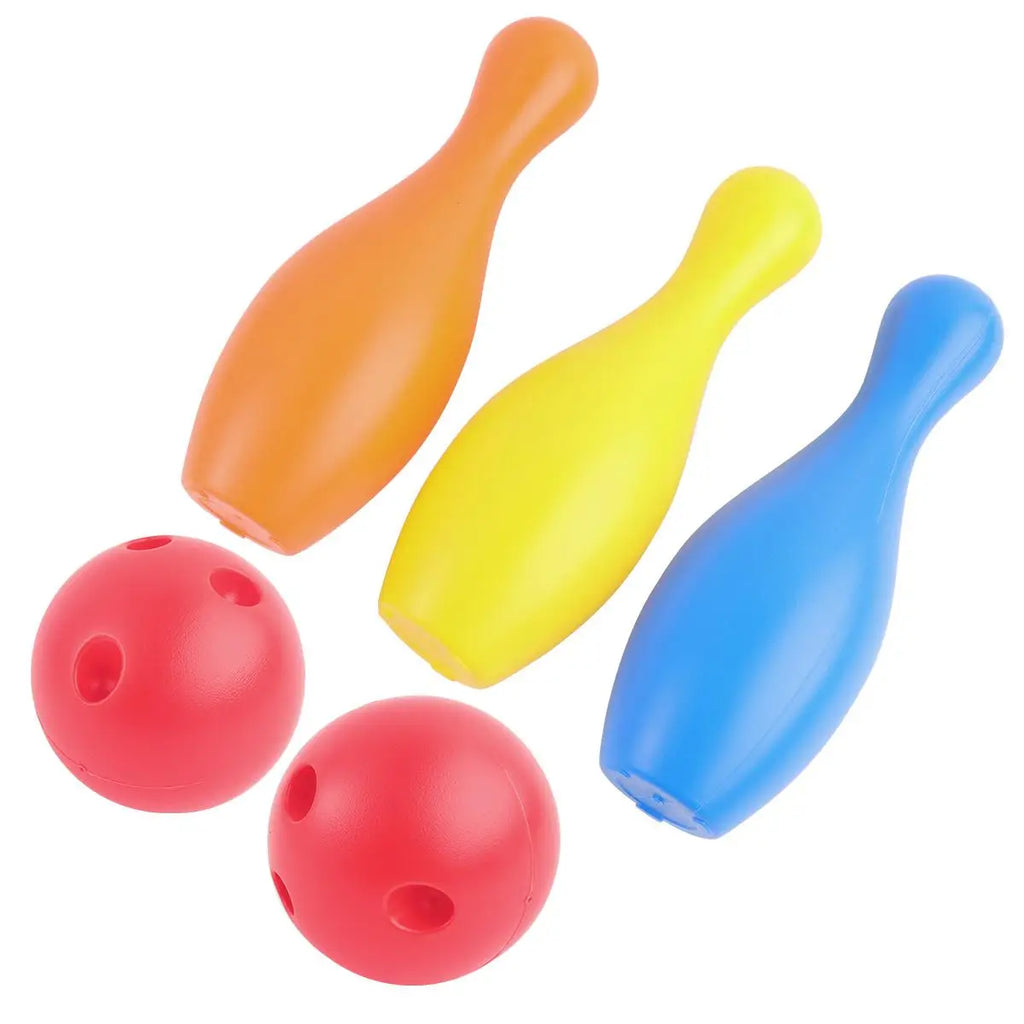 Kids Bowling Set – 8-Piece Plastic Bowling Toys with 2 Balls & 6 Pins, Lightweight Indoor/Outdoor Family Game