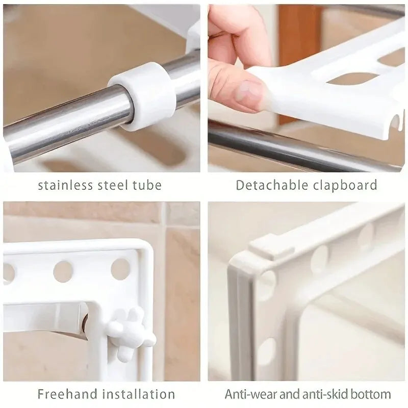 Multi-Purpose Stackable Cabinet Organizer Shelves – Kitchen, Sink & Pantry Storage