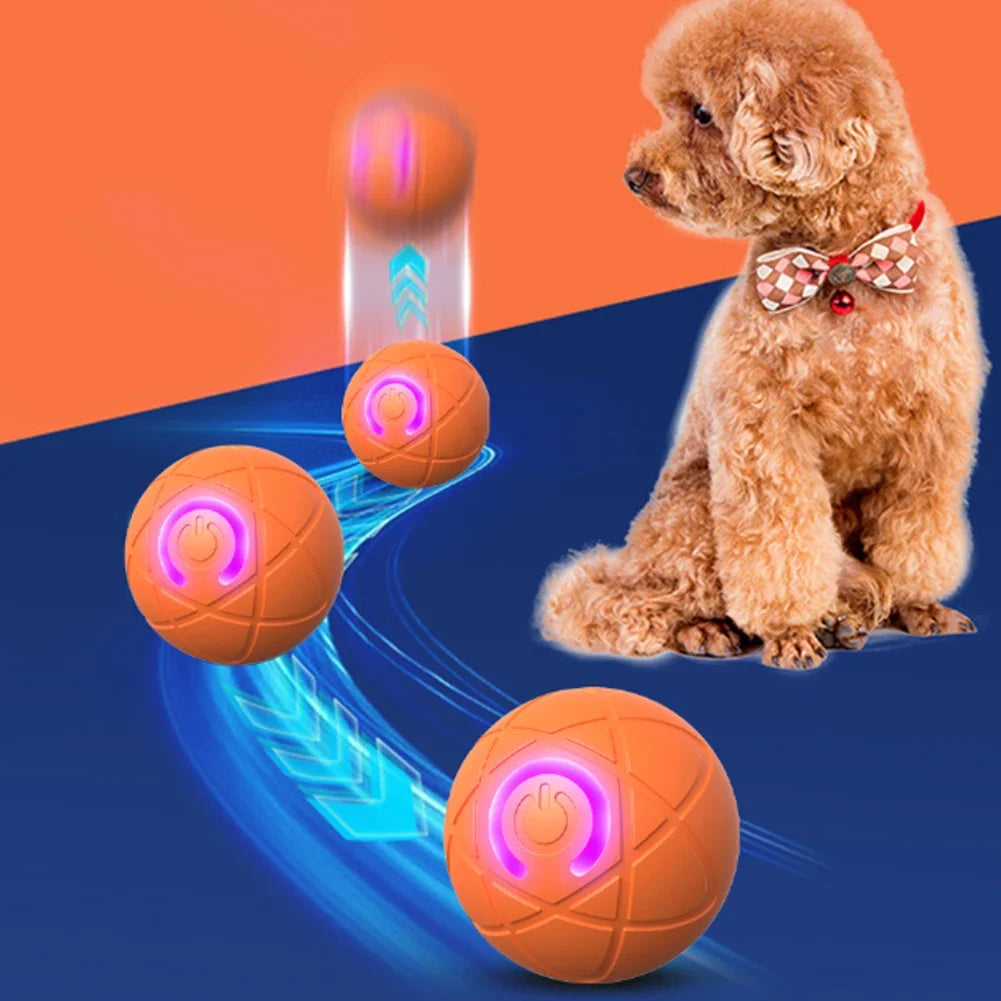 Interactive Automatic Rolling Dog Ball Toy - Rechargeable USB Pet Ball for Small, Medium & Large Dogs