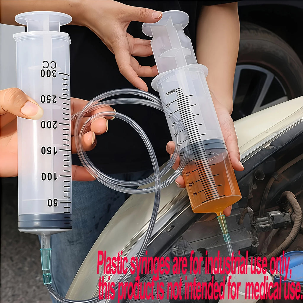 Car Fluid Suction & Injection Syringe Kit – Extractor and Injector for Auto Fluids