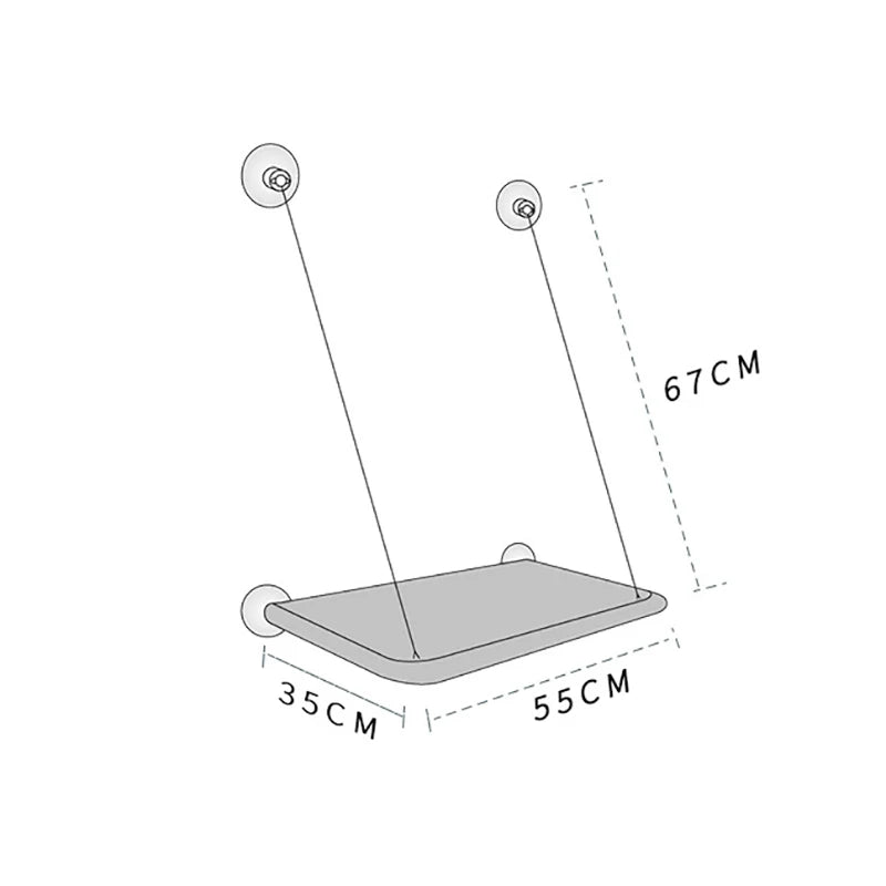 Window Cat Hammock Bed 55×35 cm (21.6×13.8 in) – Holds up to 20 kg / 44 lb | Suction-Cup Hanging Cat Perch & Sunny Window Seat