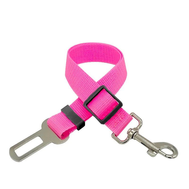 Adjustable Dog Car Seat Belt Leash 17-29 in (43-74 cm) Nylon Safety Restraint with Quick-Release Breakaway Clip