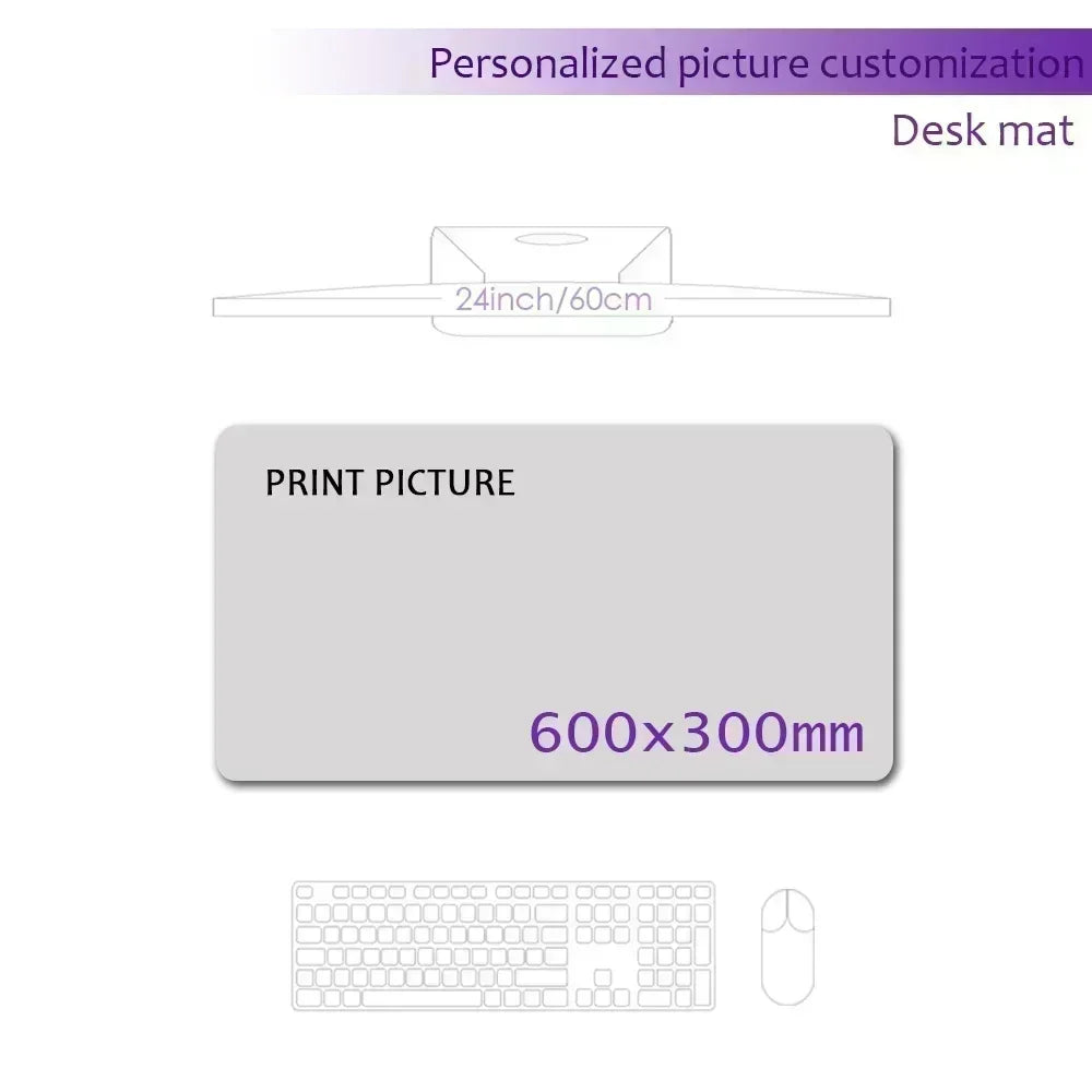 Custom Gaming Desk Mat – Personalized HD Mouse Pad Playmat, Multiple Sizes up to 1000x500mm (39.4x19.7 in) Non-Slip Rubber