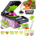 16-in-1 Multifunctional Kitchen Food Chopper, Professional Vegetable Slicer with Stainless Steel Blades