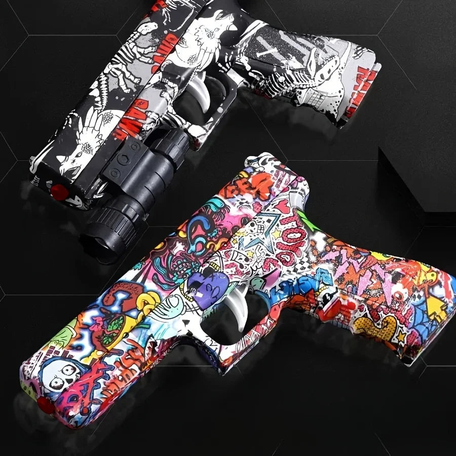 Gel Ball Blaster Toy — Fully Manual No-Battery Blaster for Outdoor Backyard Games, Gift (Beads Not Included)