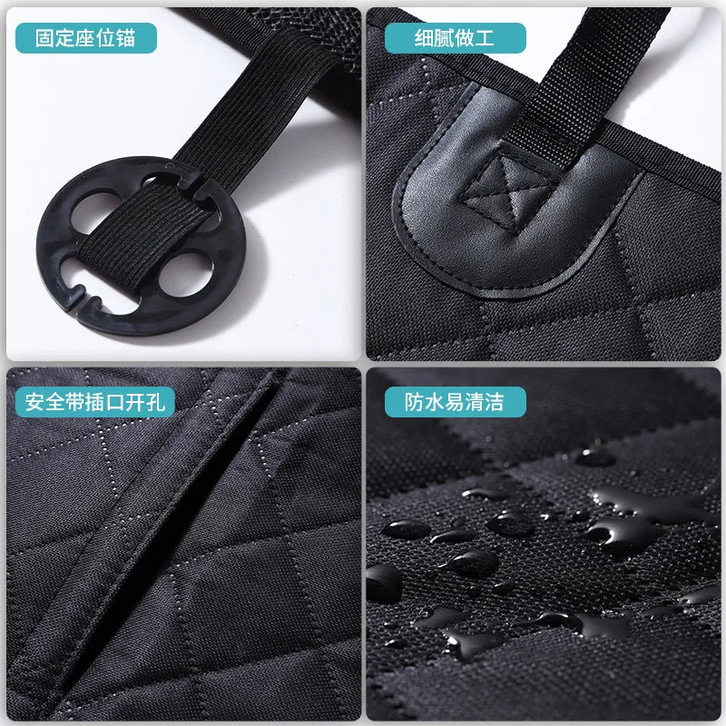 Waterproof Dog Car Seat Cover Hammock — Universal Rear Seat Protector for Small, Medium & Large Dogs, 185 x 105 x 38 cm (73 x 41 x 15 in)