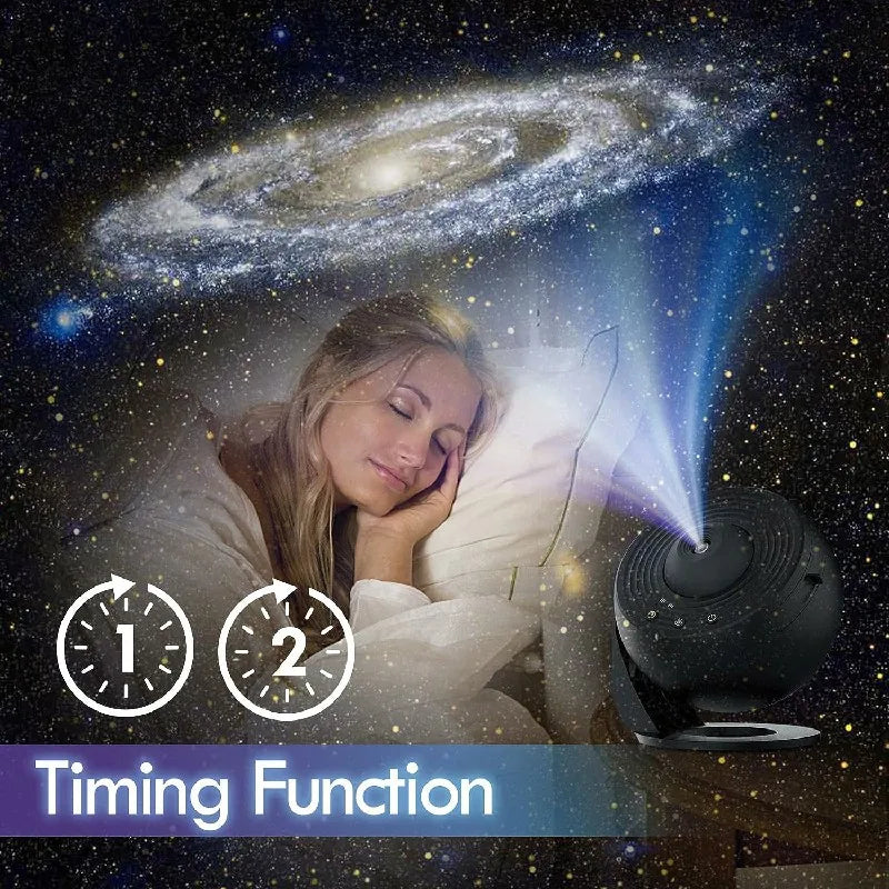 LED Galaxy Starry Sky Projector Night Light 360° Rotating Planetarium Lamp for Kids Room & Bedroom