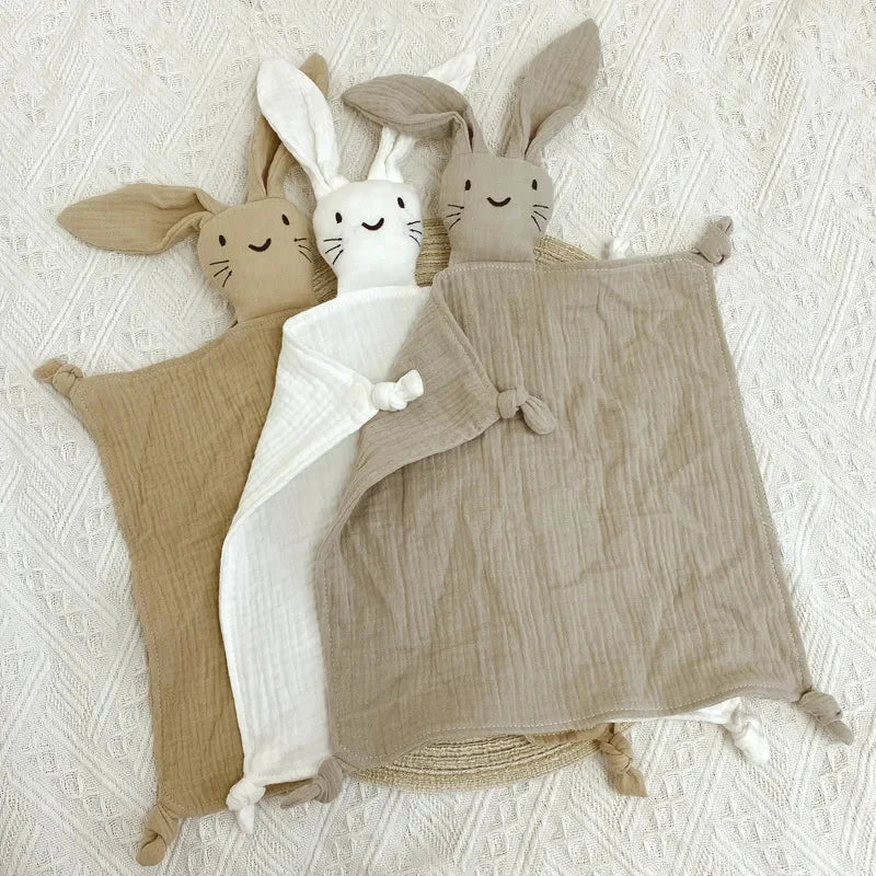 Baby Muslin Gauze Burp Cloth 30 x 30 cm (12 x 12 in) Cute Cat Double-Layer Cotton Saliva & Soothing Towel