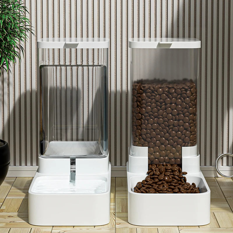 Pet Feeder & Drinker for Dogs - 200g Plastic Food Dispenser (PP+PE)