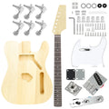 DIY 39-Inch 6-String Electric Guitar Kit — 22 Frets, Basswood/Maple Body, 2 Single-Coil Pickups, Hand-Assembled Parts