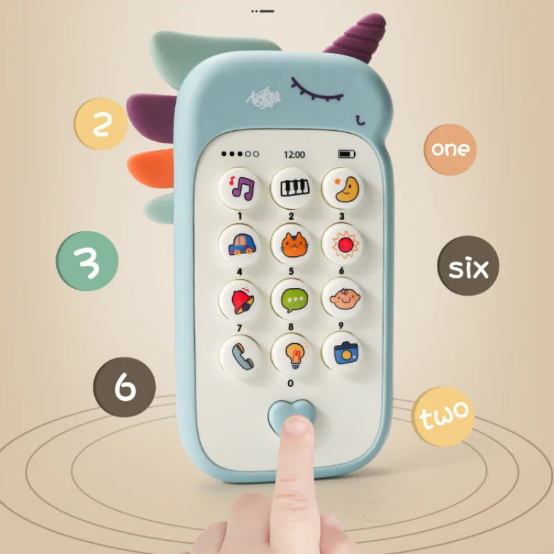Baby Toy Phone with Music and Teether – Interactive Pretend Play Phone for Infants & Toddlers