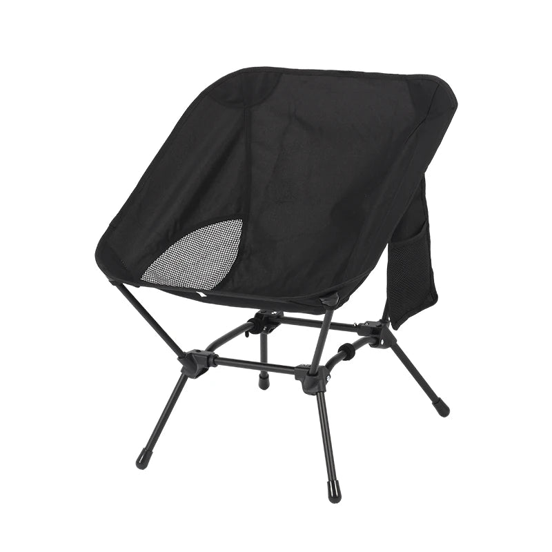 Square Frame Beach & Fishing Stool - Four-Corner Folding Moon Chair, Lightweight Iron Tube Camping Seat
