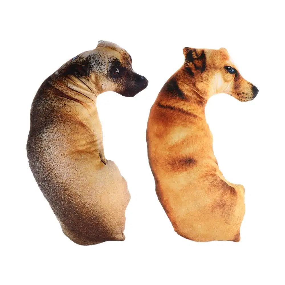 3D Lifelike Dog Head Throw Pillow - Novelty Plush Cushion for Home & Kids, 20 cm / 50 cm (7.87 in / 19.69 in)