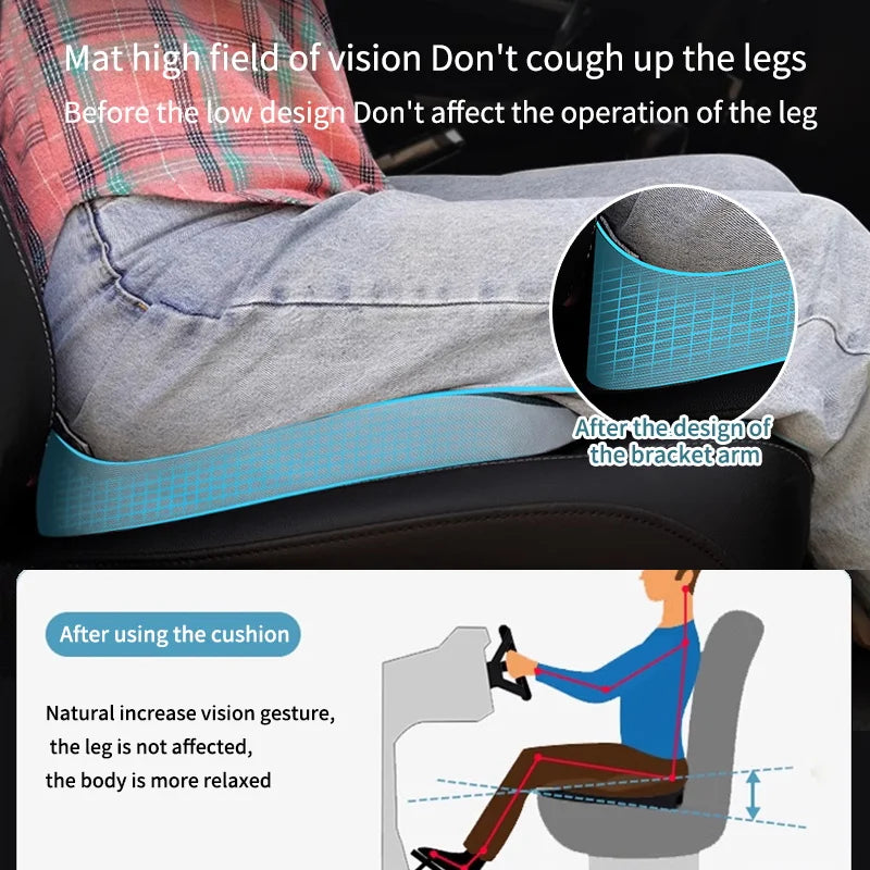 Orthopedic Memory Foam Seat Cushion – Non-Slip Tailbone & Sciatica Relief for Chair and Car