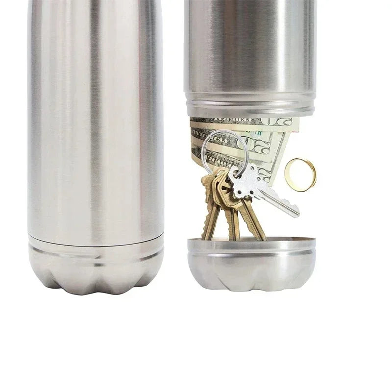750ml (25.4oz) Diversion Water Bottle with Secret Compartment — Portable Stash, Pill Organizer & Money/Key Safe