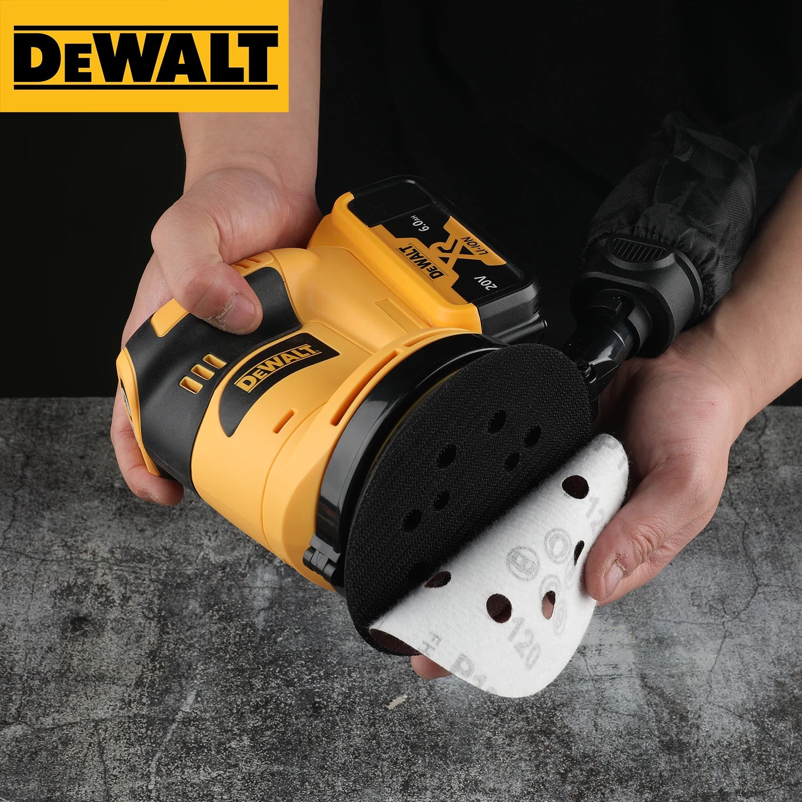 Cordless 20V Li‑ion Mini Electric Polisher — 3-Speed Comfort Grip, 125mm (4.9 in) Pad