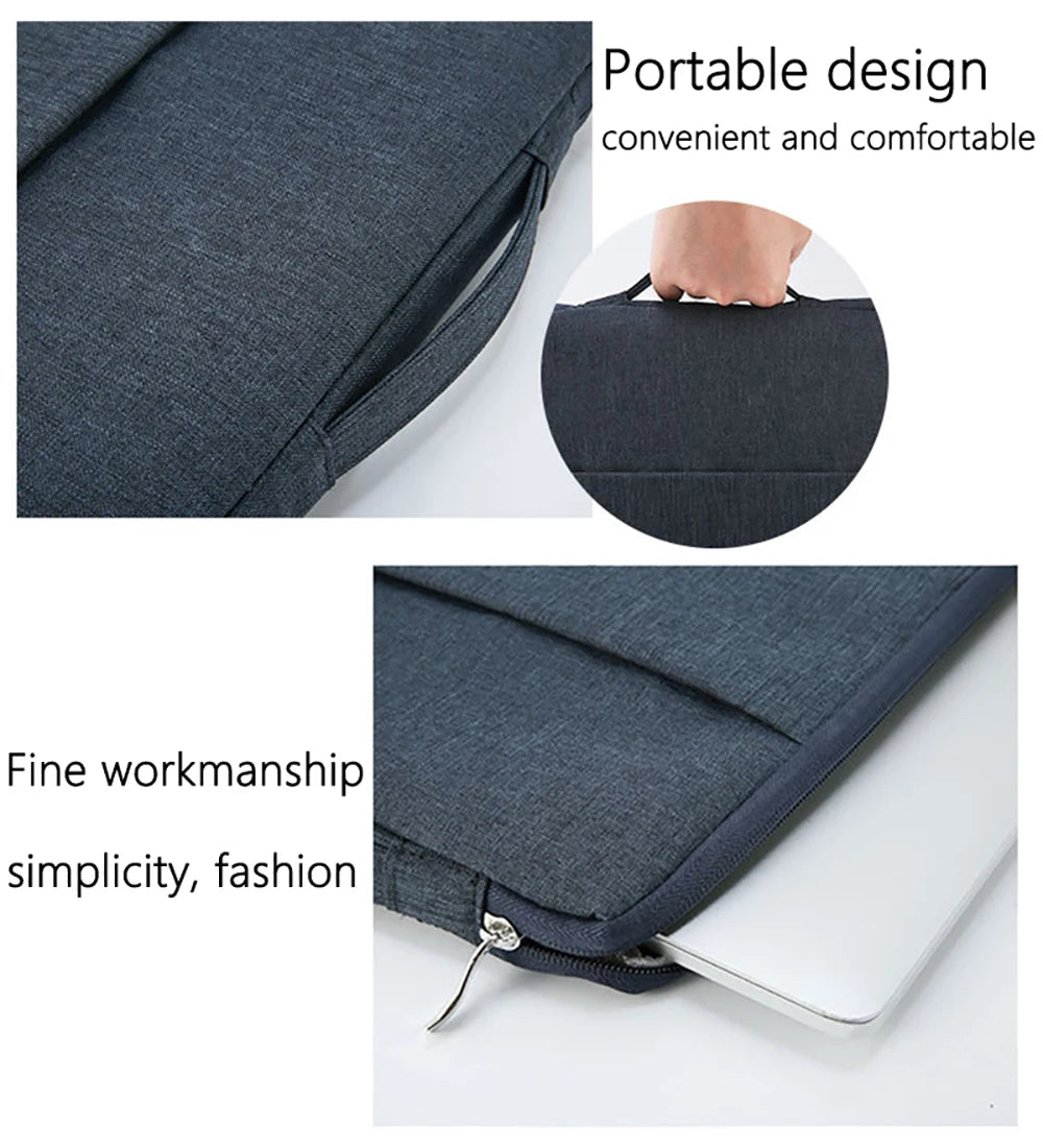 Waterproof Padded Laptop Sleeve with Handle — Fits 11–16 Inch Laptops