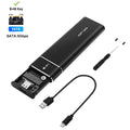 M.2 SSD Enclosure USB 3.1 Type-C - NVMe & SATA Dual-Protocol (2230/2242/2260/2280) 10Gbps External M.2 to USB-C Adapter