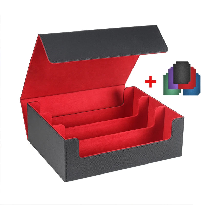 PU Leather Trading Card Storage Box – Holds 1800+ Cards | Magnetic Closure Commander Deck Case for MTG, Pokémon & TCG