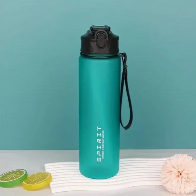 750–800ml Time-Tracking Sports Water Bottle with Straw, Leak-Proof Locking Flip Lid & Carry Strap (25–27 fl oz)