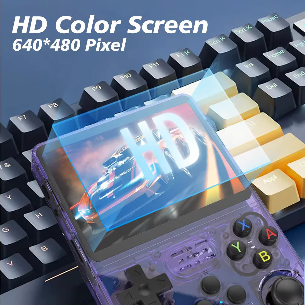 Retro Handheld Game Console 3.5-inch (8.9 cm) IPS — 15,000+ Games, 64/128GB Storage, Linux Pocket Player, 3000mAh Battery