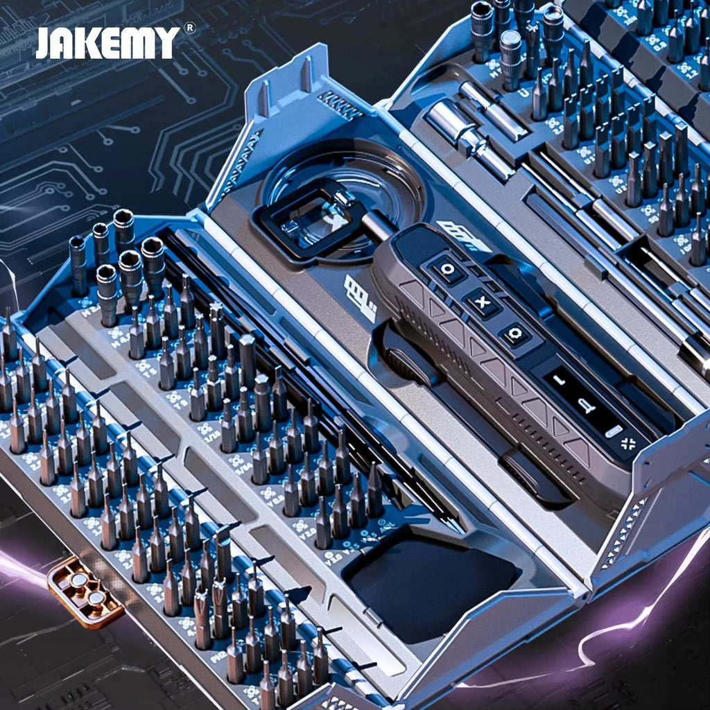 180-in-1 Precision Electric Screwdriver Set Magnetic Phillips Torx Hex Bits with LED Case