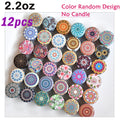 36-Pack Floral Tin Candle Jars 2.2 oz (approx. 62 g) Colorful Patterned Metal Candle Tins