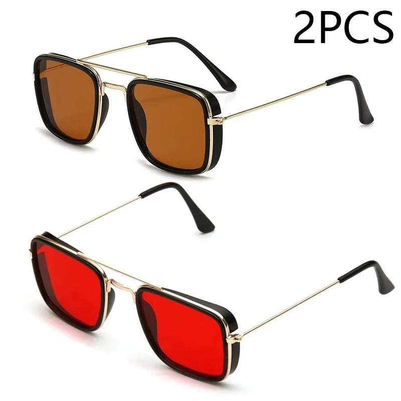 Retro Small Square Metal Frame Sunglasses – UV400 Protection, Korean Vintage Style