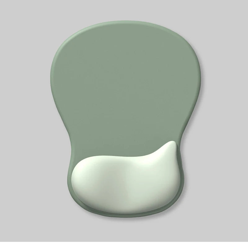 Ergonomic Gel Wrist Mouse Pad — Pain Relief, Smooth Fabric Surface & Non-Slip PU Base