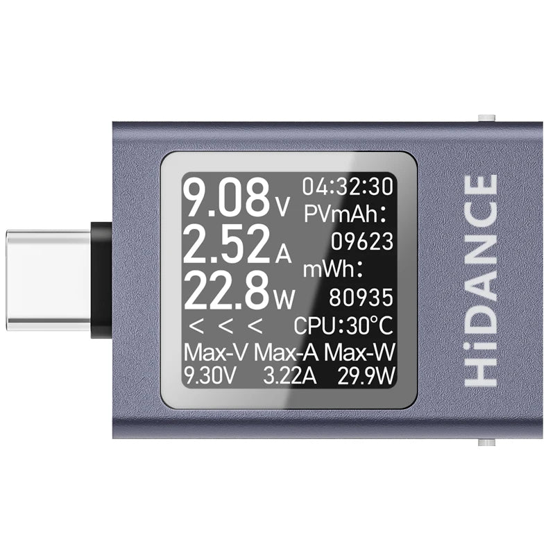 13-in-1 USB-C DC Power Meter Tester 4.5–50V 0–12A PD3.1 PPS QC Fast Charge Ammeter