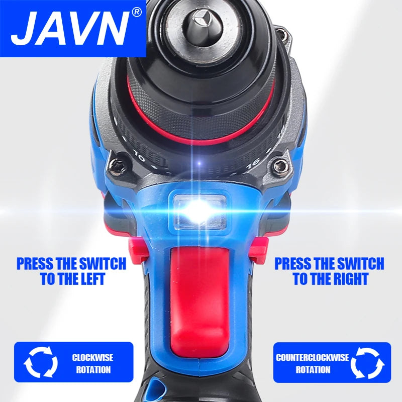Brushless Cordless Mini Drill 16.8V, 50 N·m Self-Locking Chuck, 20+1 Torque Settings, 2-Speed Electric Screwdriver for Home DIY