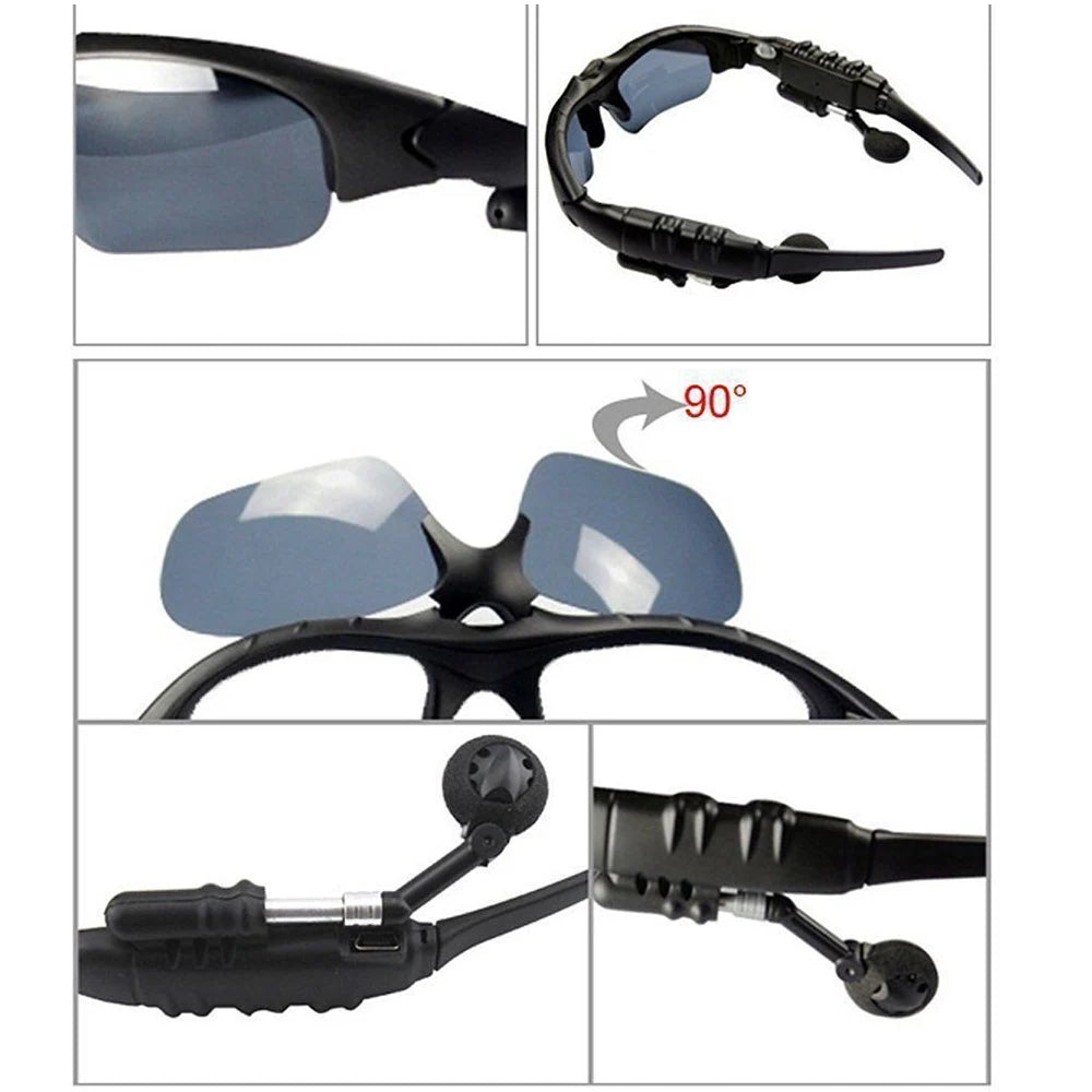 Bluetooth Smart Sunglasses with Polarized UV Protection and Stereo Open-Ear Headphones for Hiking & Outdoor