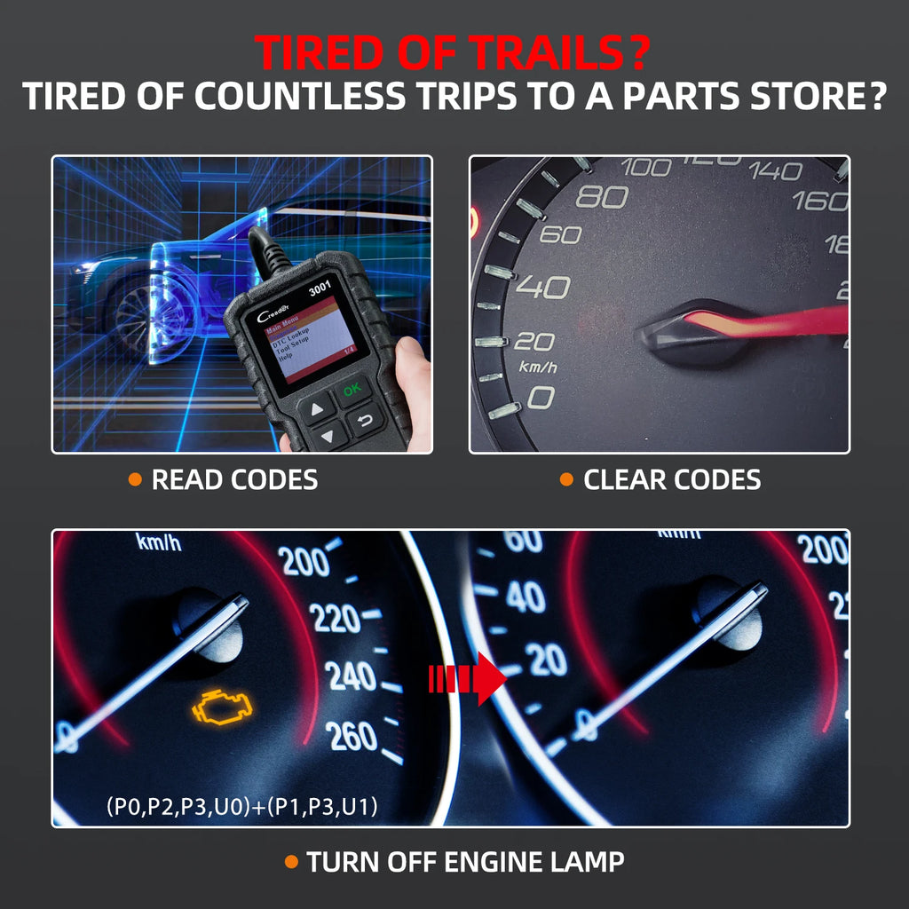 Full OBD2 Car Code Reader Scanner – Multilingual Handheld Engine Diagnostic Tool with Free Lifetime Updates