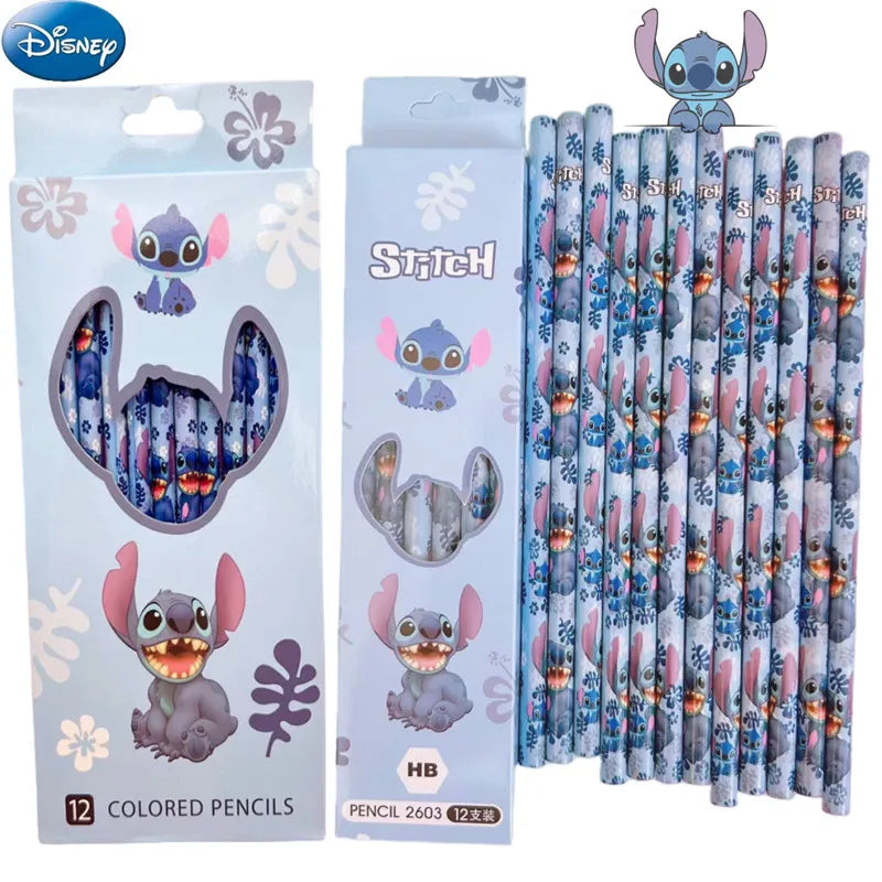 12-Pack Cartoon Character Pencil Set – HB & Colored Pencils for Kids, School Supplies & Birthday Gift
