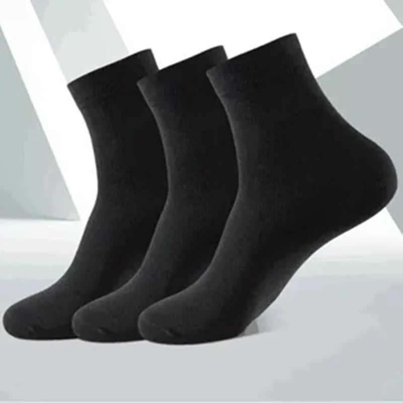 Men's Breathable Sports Crew Socks, 3/5/10 Pairs, Polyester-Cotton Anti-Odor Sweat-Absorbent