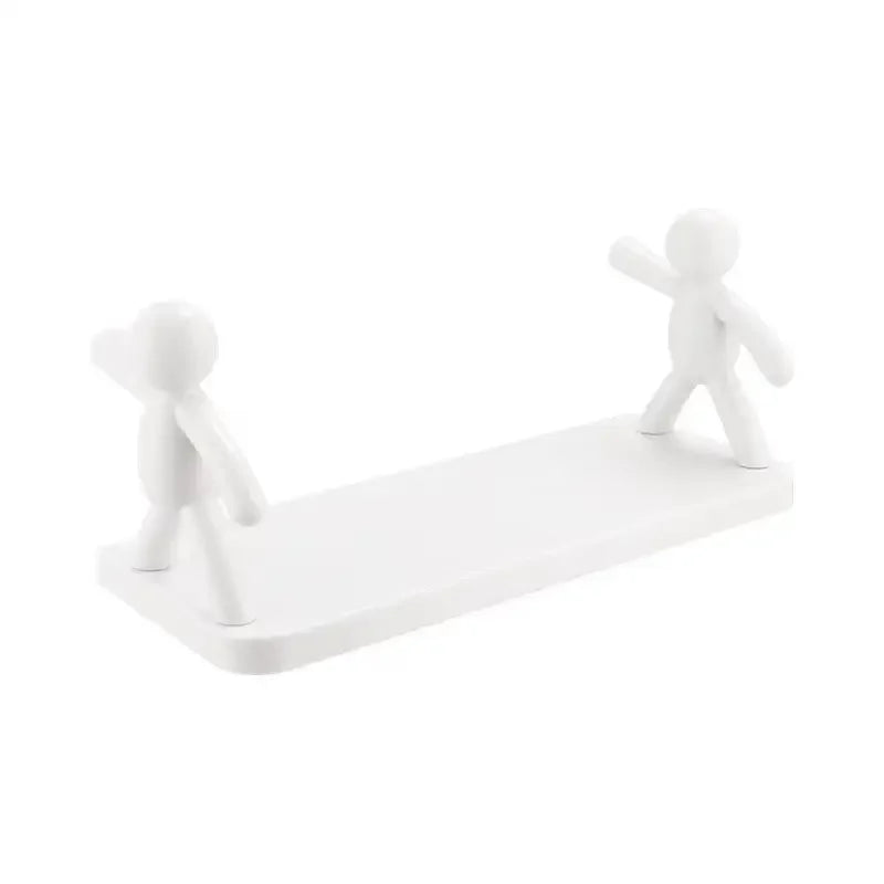 Self-Adhesive Shower Shelf – Wall-Mounted Bathroom Shampoo & Towel Storage Rack, PP Organizer