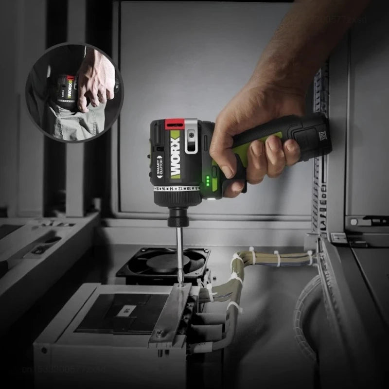 Cordless Brushless Impact Driver Drill Rechargeable High-Torque Screwdriver with Metal Chuck