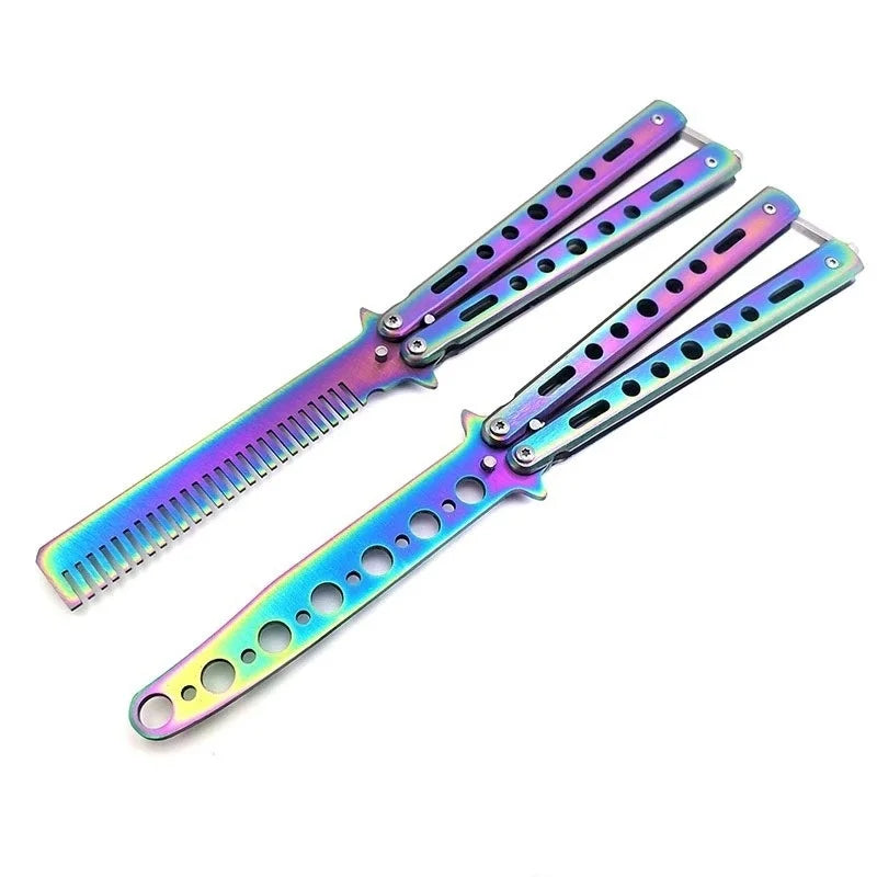 Stainless Steel Butterfly Folding Comb for Hair Styling view 5